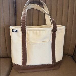 Lands' End Tan and Brown Boat and Tote